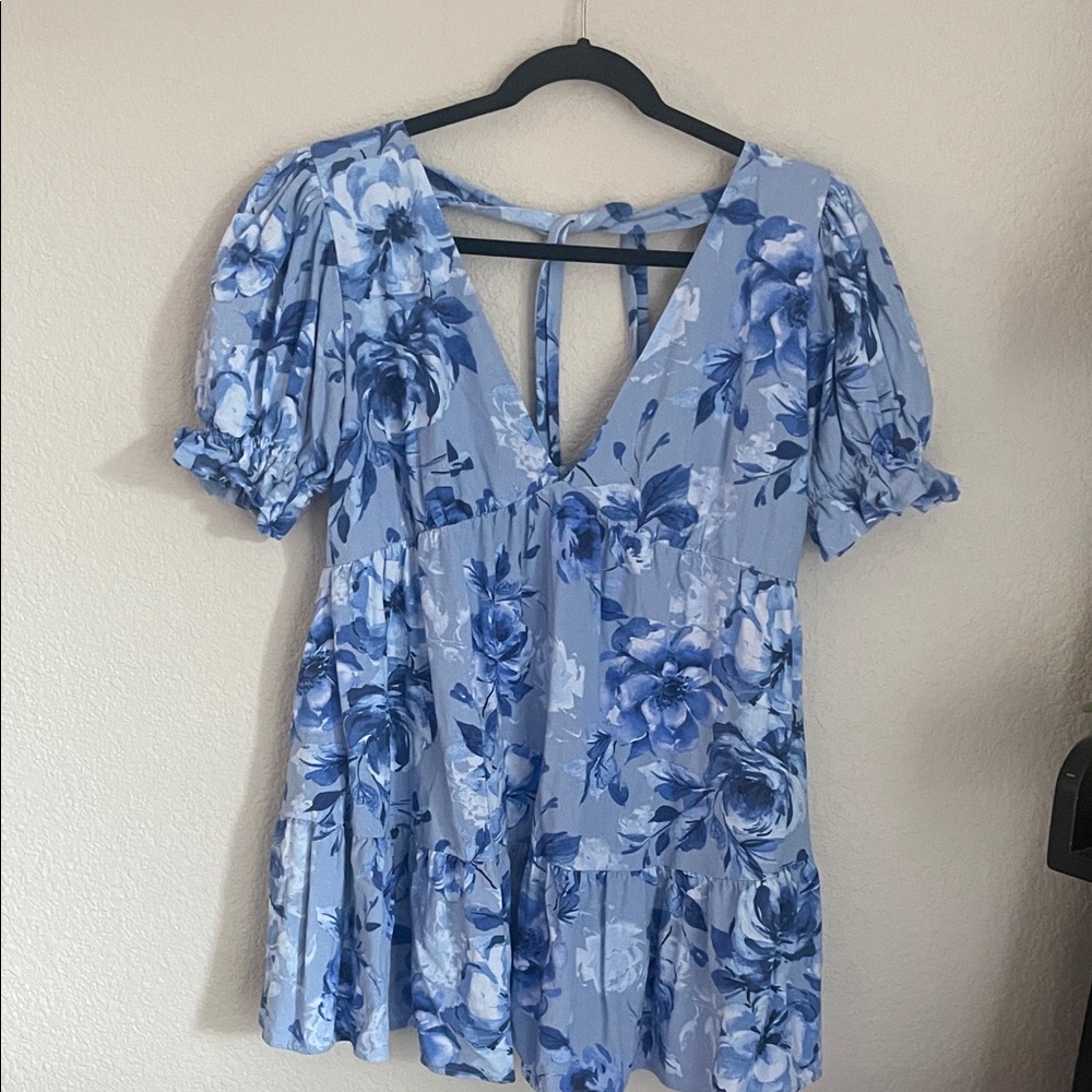 Altar'd State Blue Floral Dress